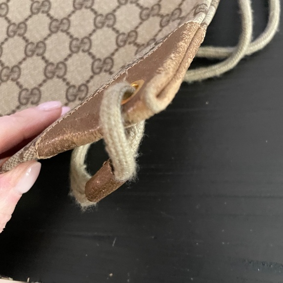 Authentic Gucci Accessory Collection PVC Leather & Drawstring Shoulder Bag- Used - Picture 2 of 5